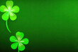 Shamrock green background for Saint Patrick's Day, space for text
