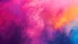 Vibrant colorful gradient pink and yellow floating smoke with powder splatters background design.