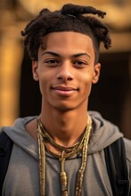 Young handsome guy, pharaoh, slight smile, intense gaze, detailed facial features, detailed photography, background blur, captured by sony alpha a7 III camera with sony FE 24-105mm f/4 G OSS lens