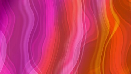 Wall Mural - Abstract orange violet liquid flowing elegant waves motion design. Loop animation