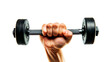 © Denys - Strong Hand Gripping a Dumbbell Against a White Background Demonstrating Strength and Fitness