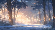 Winter Wonderland: A Fantasy Scene Of An Magical Forest