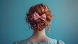 Hair bow on female hairstyle