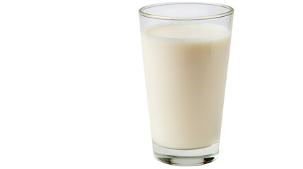 Glass of fresh milk isolated on a transparent background 