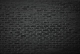 Fototapeta Desenie - dark brick wall, black masonry of a burnt building