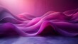 Close up of purple wave in liquid on violet background