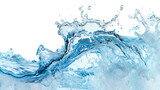 water wave isolated on transparent background 
