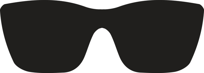 Vector illustration of hipster nerd style black glasses silhouette isolated on white background