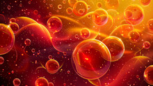 Dark Red Yellow Vector Background With Bubbles.