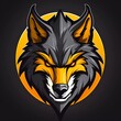 Wolf head mascot vector with logo illustration. generative ai