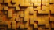 Abstract background with wooden cubes