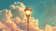 Lamp post on the sky background.
