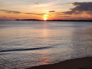 Sticker - Sunset by the water in the beach town of Mirissa, Sri Lanka