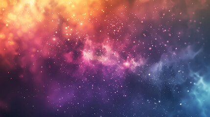 Wall Mural - Glowing pink and purple particles on a dark blue background.