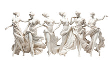 Exquisite Porcelain Figurines Of Ballet Dancers On White Background