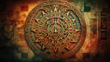 Fototapeta  - The ancient Mayan calendar in Mexico