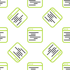 Wall Mural - line software, web developer programming code icon isolated seamless pattern on white background. ja