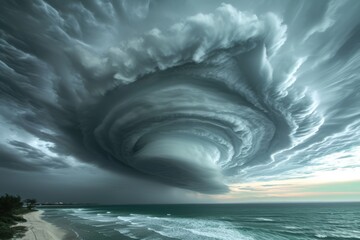 Canvas Print - Hurricane Irma Strikes Florida