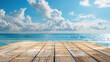 This is a beautiful landscape photo of a wooden dock overlooking the ocean.