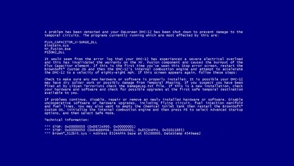 PC Fatal Blue Screen error glitch