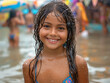 A young girl smiles at a youth festival