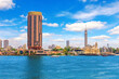 Cairo downtown view, nile and the skyscrappers, Egypt
