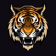 Tiger head mascot vector with logo illustration. generative ai
