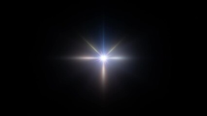 Wall Mural - abstract loop center colorful glow stars streaks optical light lens flares flickering animation back