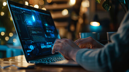 RPA concept, Robotic Process Automation technology to automate business tasks with AI. Automated software on laptop computer. Digital transformation for business.