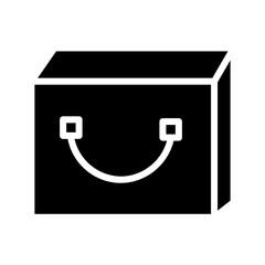 Wall Mural - Bag Cart Happy Glyph Icon