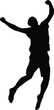 Men jumping silhouette illustration. People using expression of joy, fun, success, excited, happy
