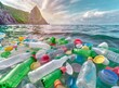 Plastic waste on the ocean