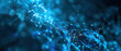 Intricate digital abstract of particle network in deep blue, nodes with glowing edges
