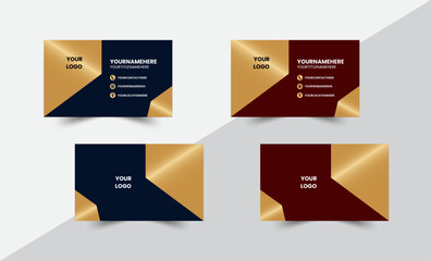 Modern business card template .Flat design vector abstract creative. Creative and clean corporate business card. Vector illustration Double-sided creative business card vector design template.