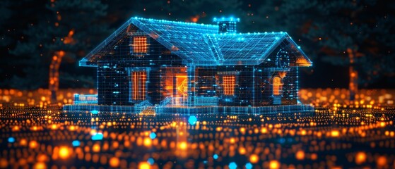 Aufkleber - Smart home system concept. Phone control of smart devices in the house, android app for monitoring, autonomous works of household appliances using algorithms. IoT, or internet of things.
