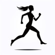 Flaches Symbol für laufende Frauen für Trainings-Apps und Websites