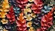 3d snapdragons floral flowers seamless repeat pattern, floral pattern, flower paper art, natural colors, detailed foliage.
