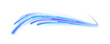 Blue air flow wave effect set. Design element for visualizing air or water flow. Light, light garland PNG. Light arc in blue colors, in the form of a turn and a zigzag.	