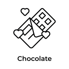 Wall Mural - Yummy chocolate, an amazing icon of chocolate in editable style