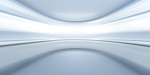 Wall Mural - empty space inside futuristic room, showroom, spaceship, hall or studio in perspective. include ceil
