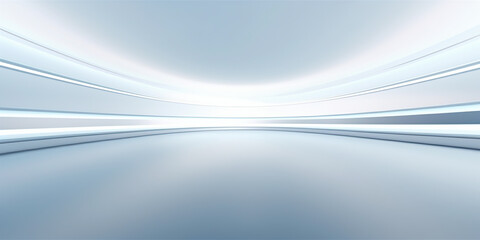 Wall Mural - empty space inside futuristic room, showroom, spaceship, hall or studio in perspective. include ceil