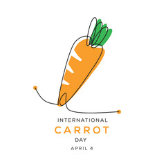 Wall Mural - International carrot day, held on 4 April.