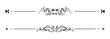 © calvinda - set of borders and swirl dividers decorative elements isolated on white for design