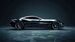Sleek luxury car under studio lighting highlighting its metallic design in a high quality 3D render