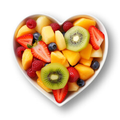 Wall Mural - fruit salad isolated on transparent or white background, png