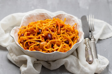 Poster - Noodles Tai style mixed with spicy tomatoes and meat