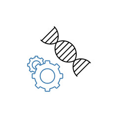 Canvas Print - gene therapy concept line icon. Simple element illustration. gene therapy concept outline symbol design.