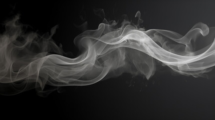 Wall Mural - Smoke outline border asset, graphics for designers, design, black background