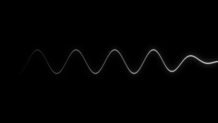 Wall Mural - Abstract curved line wave animation background.