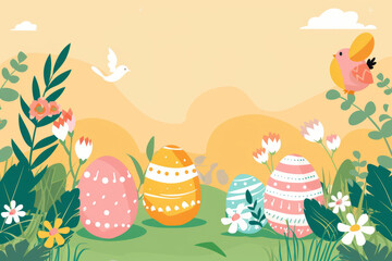  background for Easter celebration, colorful 